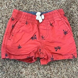 GAP Kids Coral Palm Print Shorts